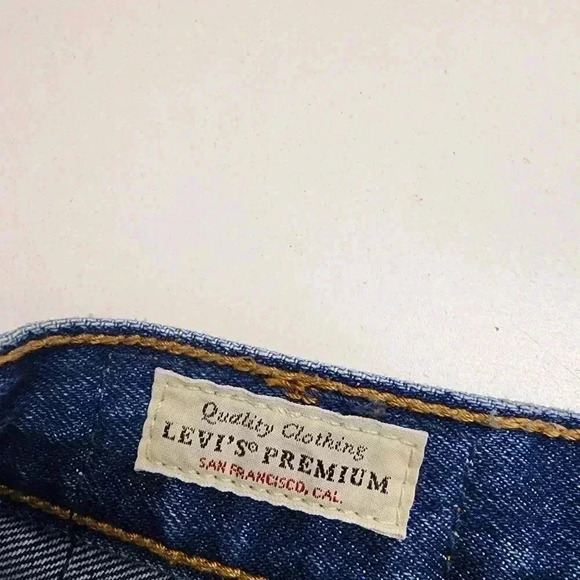Levis Premium Women Distressed Jeans 30 L26 Blue Denim Bleached - Picture 7 of 10